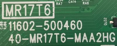 MAIN PARA SMART TV TCL / NUMERO DE PARTE 30801-000475 / 40-MR17T6-MAA2HG / 30800-000499 / V8-MR17K01-LF / 11602-500460 / MR17T6 / PANEL LVU430NDEL / DISPLAY V430DJ1-Q01 REV.D2 / MODELO 43S431 / 43S451 / 43S453 - Imagen 2